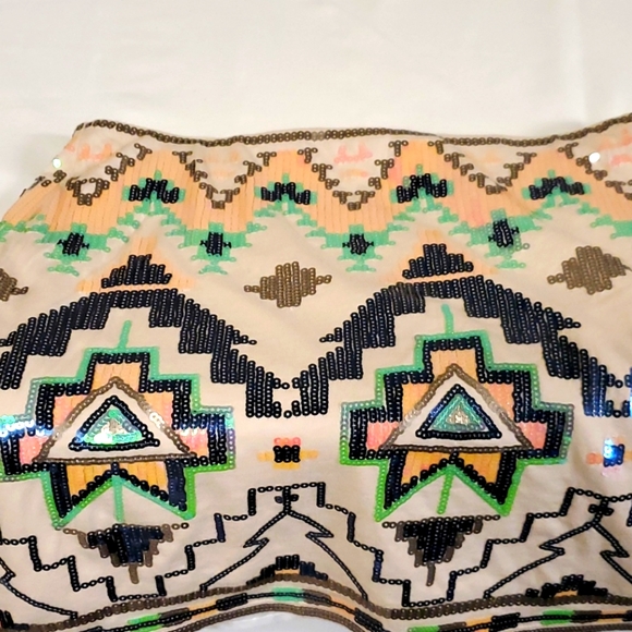 Small Petite Express Sequined Mini Skirt - Picture 10 of 10